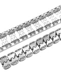 Built Tough Twenty Four Inch Steel Conveyor Belt Lacing Fasteners with Slick Butterfly Buckles for One Eighth to Three Sixteenths Inch Thick Belts