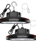 Ultra Bright 160W UFO LED High Bay Light For Warehouse Garage And Workshop, 24000 Lumen 5000K Daylight Color, 2 Pack