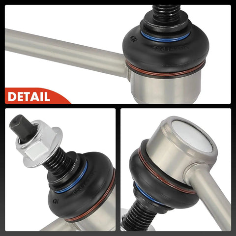 Close-up details of 2 Front Sway Bar Links For Hyundai Tucson 2010 2013 And Kia Sportage 2011 2013 Beefed Up Stabilizer Link Set