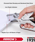Heavy Duty Handheld Plier Stapler For Crafts Office And Insulation accepts various staples, handles 40 sheets, chrome steel.
