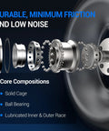 Exploded view of Autoround 515027 front 4WD wheel bearing and hub assembly with ball bearings