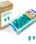 Screws Kit Top Up 180 Piece For Kids, Cardboard Construction Tools, STEM Educational Toys in blue storage box with screws