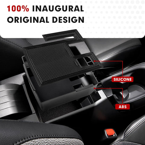 Center Console Organizer For Toyota Corolla And Corolla Cross 2019-2026 Dope Armrest Storage Box With Non Slip Silicone Mats