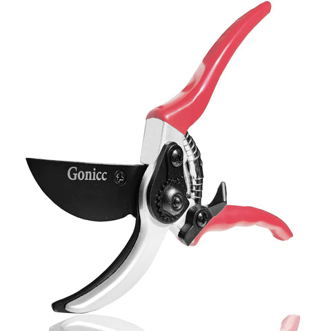 8 Inch Bypass Pruning Shears For Garden And Bonsai Heavy Duty Sharp Pruner With Drop Forged Steel Ultra Fine Polish Ergonomic Handles