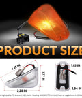 Cab Roof Top Marker Lights For 2014 To 2023 Dodge Ram ProMaster 1500 2500 3500 With OE Socket Halogen Bulb Clear Lens Size Details