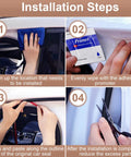 Automotive D-shaped rubber door seal, 10 ft, being cleaned on car door frame
Close-up of applying primer adhesive promoter to the door jamb
Close-up of pressing weather strip along the door outline
Installed door seal being trimmed to remove excess material
