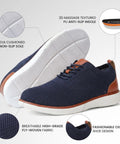 Steel Toe Work Sneakers For Men, Lightweight Oxford Style Safety Shoes, Casual Dress Kicks For Job Sites, ASTM F2413 Rated Steel Toe Protection, Comfortable All Day, Navy Blue, front view