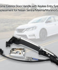 Nissan Exterior Chrome Front Left Driver Side Door Handle With Sensor And Smart Keyless Entry System For 2009 2018 Sentra Maxima Murano Leaf Replacement