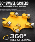 Heavy Duty 5 Ton Machinery Moving Skate with 360° swivel wear resistant stainless casters and rugged frame