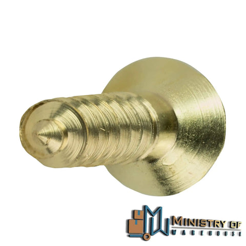 Solid Brass Wood Screws Flat Head Countersink Phillips Drive Size 12 X 4 Inch Rust Free Heavy Duty Fasteners, close-up view.