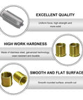 Spark Plug Thread Fix Kit With M14x1.25 Inserts And M16x1.25 Tap Stainless steel components showcasing quality and hardness features.