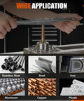 Usage of 86 Piece Master Tap And Die Kit With Titanium Coating For SAE Sizes Four To Five Eighths And Metric M3 To M Sixteen.