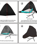 73 Inch Patio Hanging Chaise Lounge Cover With Zipper Waterproof Shield For Hammock Lounger Swing Chair And Stand installation steps