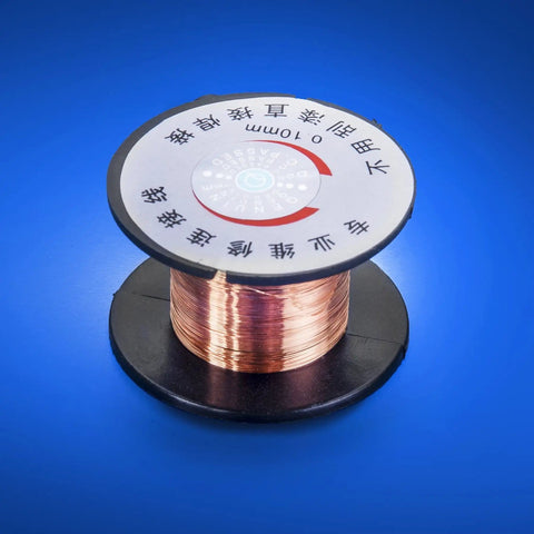 Copper coil on spool with label, related to Magnetic Hands Free Circuit Board Holder With Telescopic Hot Air Gun Bracket