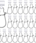 White Sinker Slides With Duo Lock Clips And Hooked Line Connectors 50 Pack Stainless Steel Fishing Sinker Sliders