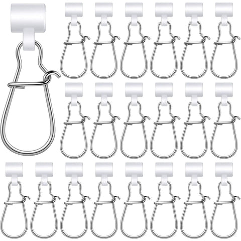 White Sinker Slides With Duo Lock Clips And Hooked Line Connectors 50 Pack Stainless Steel Fishing Sinker Sliders