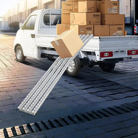 Foldable Gravity Conveyor Roller Table That Lets You Roll Out Heavy Cargo Super Smooth for easy loading unloading in a truck.