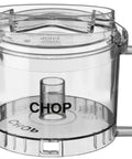 Polycarbonate bowl with locking cover from Pro Prep Commercial Chopper Grinder Workhorse for garlic, onions, herbs, spices. 3/4 qt.