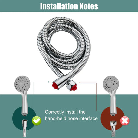 Exposed Chrome Shower System With 8 Inch Rainfall Shower Head hose installation guide