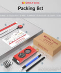 Pro Grade Heavy Duty Smart Battery Management System With Bluetooth Sync For Li Ion Power Packs 20S 72V 150A packing list including components.
