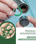 Real Premium Hella Tough Car AC Gasket Kit With 270 Heavy Duty Rubber O Rings And Metric SAE Washer Sets to show green O rings and installation.