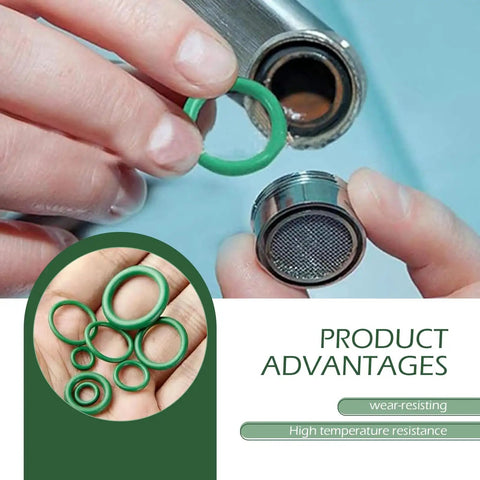 Real Premium Hella Tough Car AC Gasket Kit With 270 Heavy Duty Rubber O Rings And Metric SAE Washer Sets to show green O rings and installation.