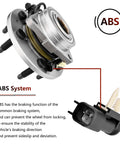 4WD Front Wheel Hub Assembly Fits 2015-2020 Chevy Suburban Tahoe And 2014-2018 Chevrolet Silverado 1500 GMC Sierra 1500 Yukon Yukon XL Cadillac Escalade XTS Wheel Hub Replacement showcasing ABS system