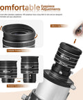 1.25-Inch 58 Degree 7.5mm Planetary Eyepiece For Telescope With Fully Multi Coated Wide Angle Optics showing various adjustments