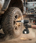 Brace Yourself For The Heavy Lifting With This Badass Brushless Electric Wrench, removing lug nuts from a truck wheel.