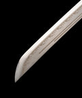 Tip of Real Carbon Steel Katana for Iaido Practice and Display, Unsharpened Full Tang Samurai Sword detail