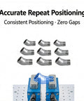 Flexible Stainless Steel Fixture For CNC Laser Marking, Universal Clamp holding pipes for precision alignment