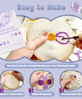 Close-up of hands using All In One Punch Needle Kit For Adults Beginner Friendly Complete Punch Needle Set With 6 Patterned Fabrics
