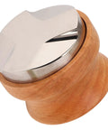53mm Stainless Steel Coffee Distributor And Espresso Tamper Featuring Quick Depth Adjustment And Comfort Contoured Beech Handle pro barista espresso tool.