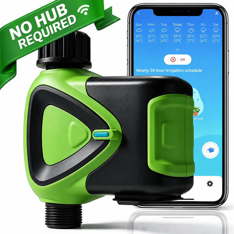 Smart Hose Timer No Hub Required With App Remote Control For Garden And Lawn Alexa And Google Voice Control Rain Delay