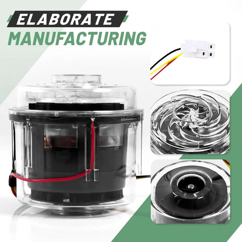 Replacement CPAP Machine Motor For ResMed AirSense 10 And S9 S10 Series with detailed wiring and clear casing view