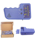 Handheld 125kHz RFID Copier And Duplicator For T5577 And EM4305 Cards shown with packaging and side view
