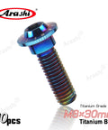Top-Shelf M8x30mm Titanium Brake Disc Bolts With Blue Anodized Mirror Finish And Heavy-Duty Torx Drive Heads, Badasses Offer Serious Strength And Corrosion Resistance To Keep Your Rides Lock-Tight On Track Or Street. Pack Of 10.
