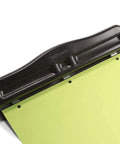 Adjustable Three Hole Punch For Office Documents With 11 Sheet Capacity Black Metal Punch Tool demonstrating use on paper