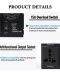 Heavy Duty AC Motor Speed Controller Featuring Crisp LED Readout With 120V SCR Voltage Regulator showing 15A overload switch and output socket.