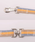 Close-up of Cotton Lunge Line For Horses With Rubber Stop And Swivel Bolt Snap 24 Foot Equine Training Tool showing snap and stitching