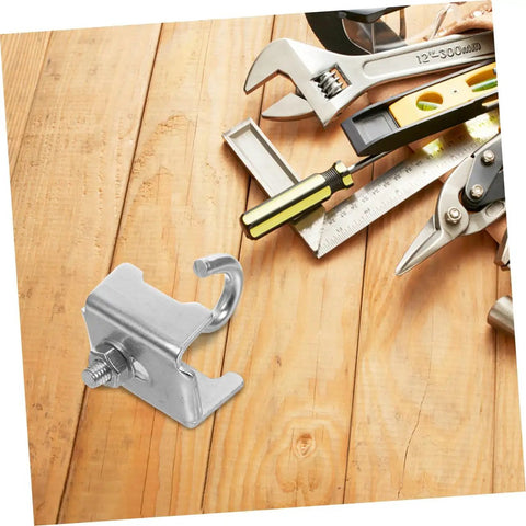 Killer Grip Six Piece Heavy Duty Girder Clamp Hooks For Beam Storage Versatile Shelving Brackets For Warehouse Organization Beefy Steel Hardware Built Like A Tank