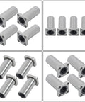 Square Flange Linear Ball Bearing 20mm ID 32mm OD 80mm Length With Steel Cage Pro Grade Linear Motion Bearing For 3D Printers And CNC Routers on white background