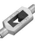 Adjustable Tap Wrench Handle for Metric M6 M25 and One Quarter to One Inch Taps, nickel plated close-up