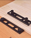 Pro Grade Planing Stop Set For Woodworking Tables And Benches, 19mm aluminum alloy clamps on bench with non-slip pads