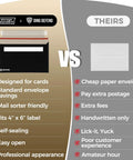 Comparison of 7 By 4.35 Inch Black Card Mailers and plain envelopes for trading cards, highlighting design and features.