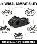 22.2Mm Aluminum Forged Bike Stem, 48Mm Length, 0 Degree, 7/8 Inch Handlebar, universal compatibility chart with bikes