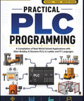 Level Up Your Craft With Practical Plc Programming Mastering Allen Bradley And Siemens Automation Using Ladder Logic And Structured Text For Real World Industrial Projects, book cover with illustrations of PLCs and industrial applications.
