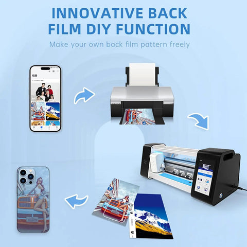 Universal Screen Protector Cutter With Touch Screen and Multi Language Support DIY film function illustration