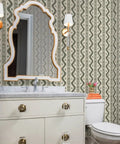 Killer Stripe Pattern Textured Leather Vinyl Wallpaper Rock Solid Commercial Grade Wallcovering For Offices Hotels And Restaurants Paste Required Pro Install in modern bathroom.