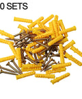 Heavy Duty M6x30mm Expansion Screws Wall Anchors 40Pcs Zinc Plated Carbon Steel For Drywall Masonry Concrete.